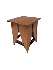 Art Deco Side Table by P.E.L. Izeren, Solid Oak & Macassar, 1920s